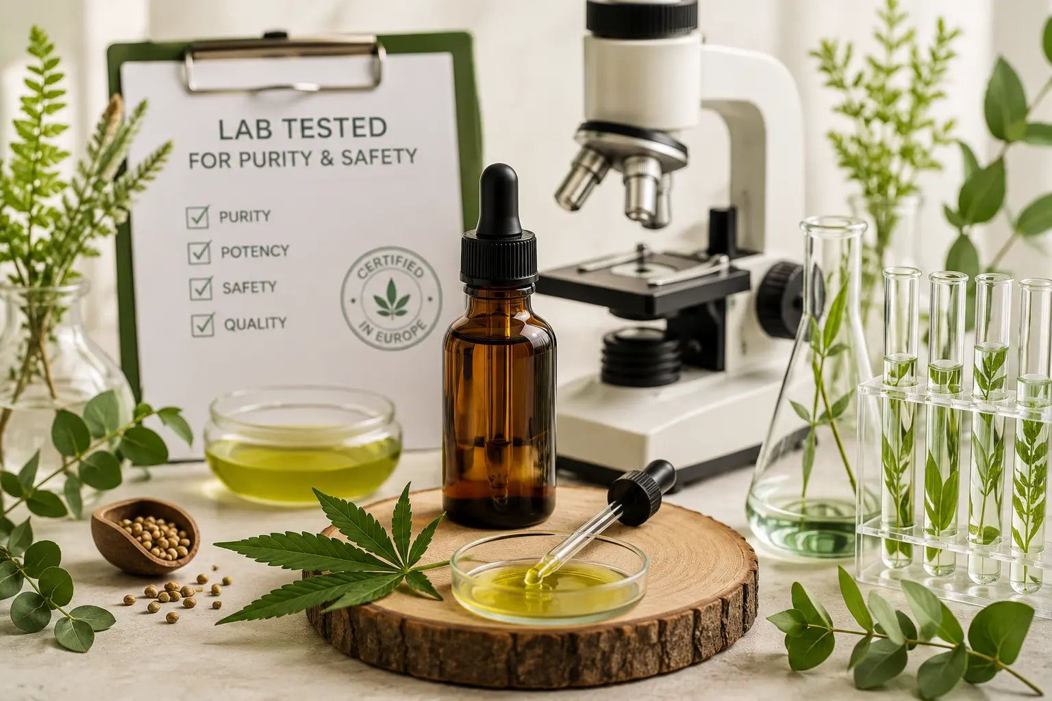 Are Palacio herbal products lab-tested for purity in Europe?