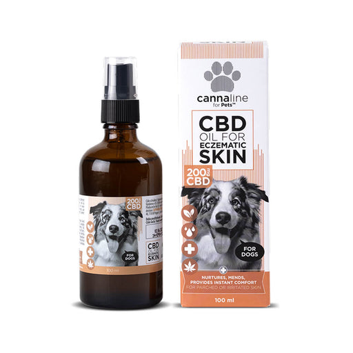Cannaline voor Huisdieren CBD Oil voor Eczeemhuid voor Honden 200mg CBD (100ml)