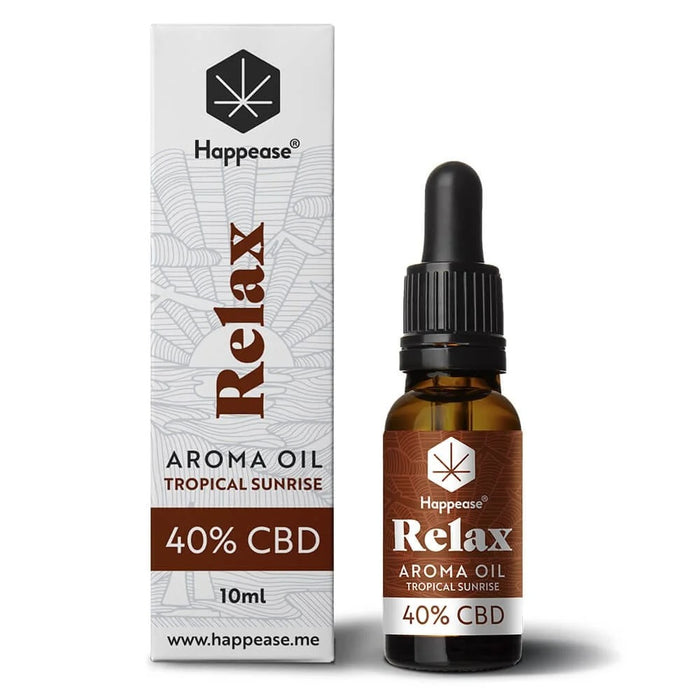 Happease Botanical Extract Drops Serenity Tropical Sunrise Extreme Strength 10ml glass dropper bottle for evening calm