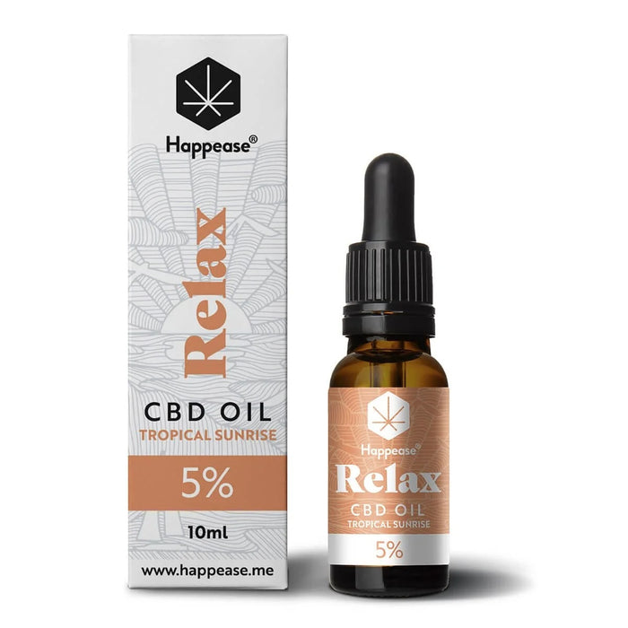 Happease Relax 5% CBD Oil Tropical Sunrise (10ml)