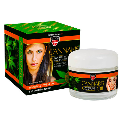 Palacio Cannabis Nourishing Night Cream 50ml jar for overnight skin restoration and hydration