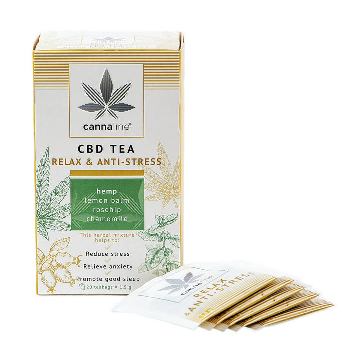 Cannaline CBD Hennep Thee Ontspan 30g (10pakketten/partij)
