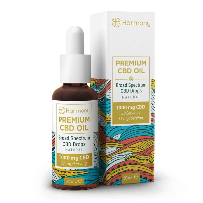Harmony Selfcare Broad Spectrum Drops - Natural Flavor - 1000mg CBD (30ml)
